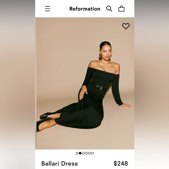Reformation Ballari Dress size 4 black - Picture 2 of 7